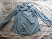 НОВАЯ голубая рубашка с карманом
