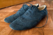 Ботинки нубук синие состояние идеальное